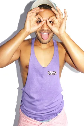Look Patch String Tank- Purple Heather