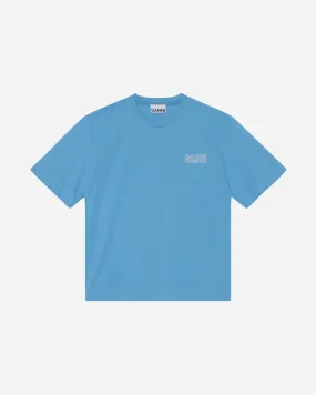 Loose Fit O-neck Jersey - Azure Blue
