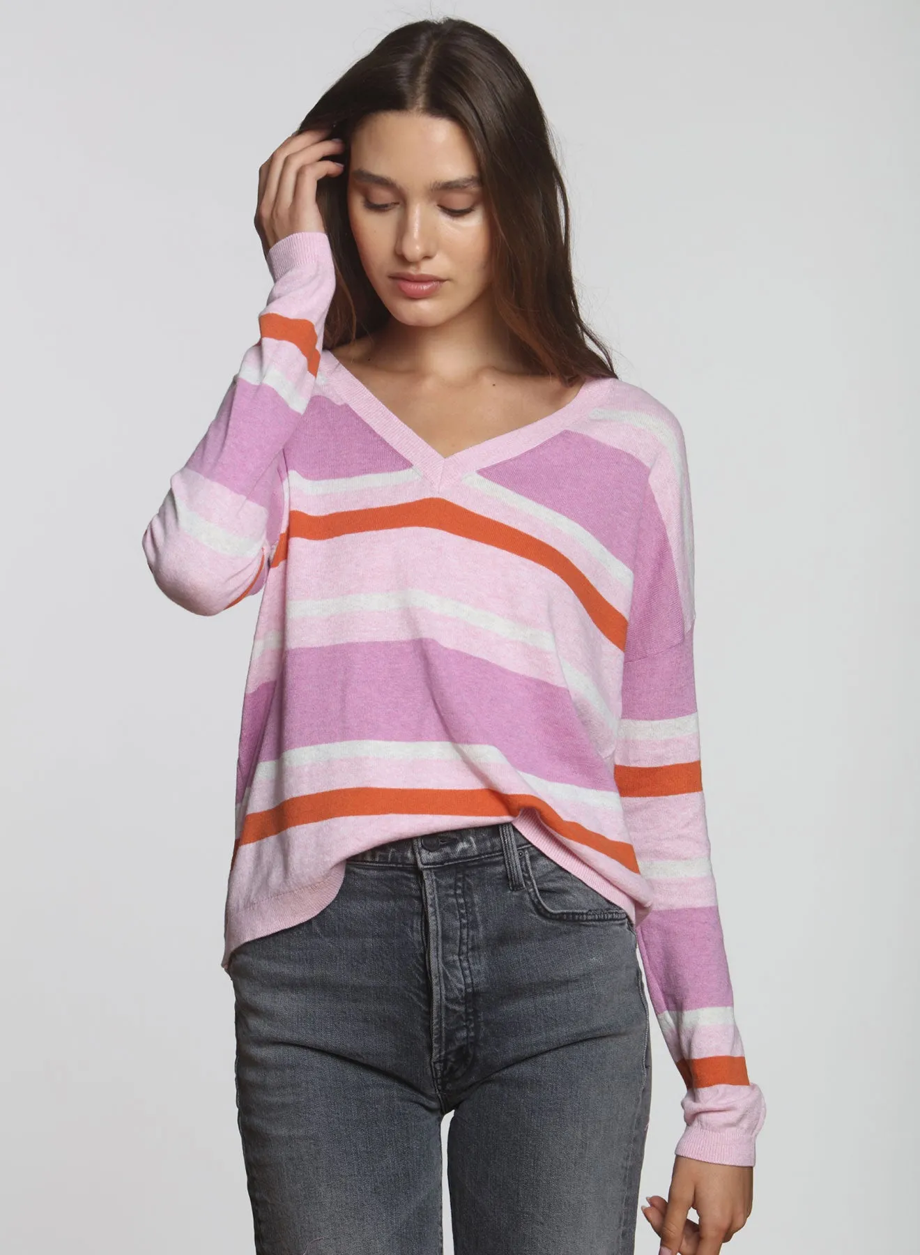 Mimi Stripe Vee - Berry Combo