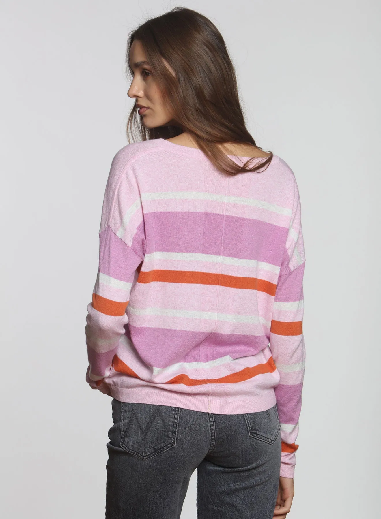 Mimi Stripe Vee - Berry Combo