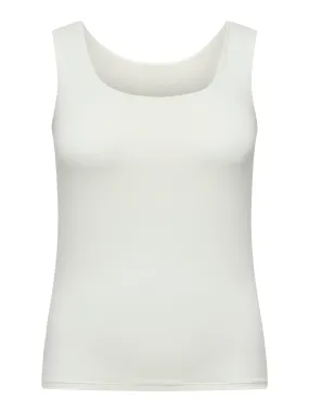 Only Carmakoma Rea 2 Way Vest Top In Cream