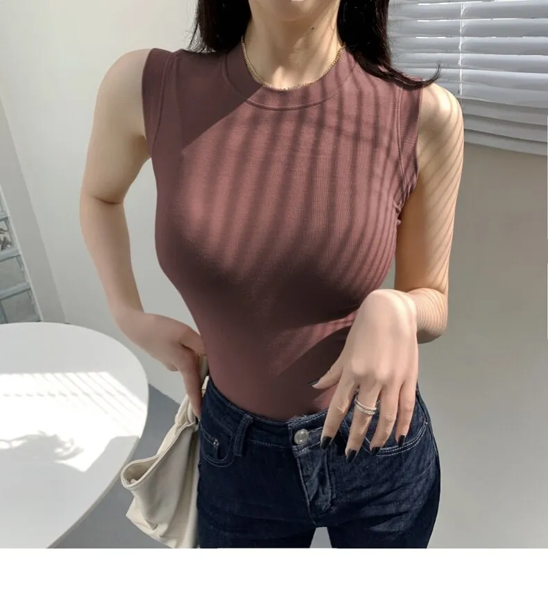 #PB Round Neck Ribbed Tank Top