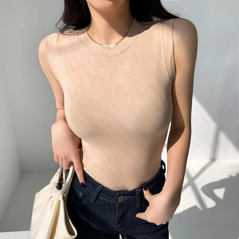 #PB Round Neck Ribbed Tank Top