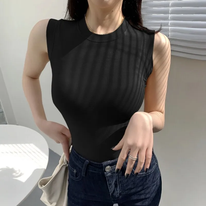 #PB Round Neck Ribbed Tank Top