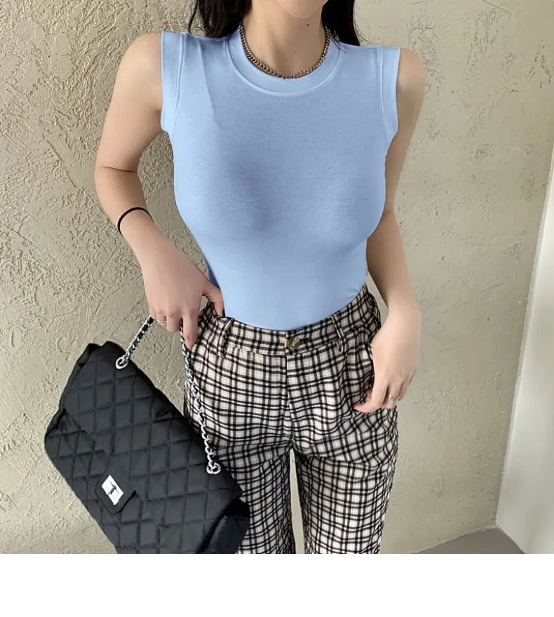 #PB Round Neck Ribbed Tank Top
