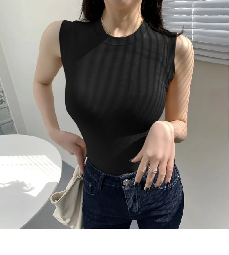 #PB Round Neck Ribbed Tank Top