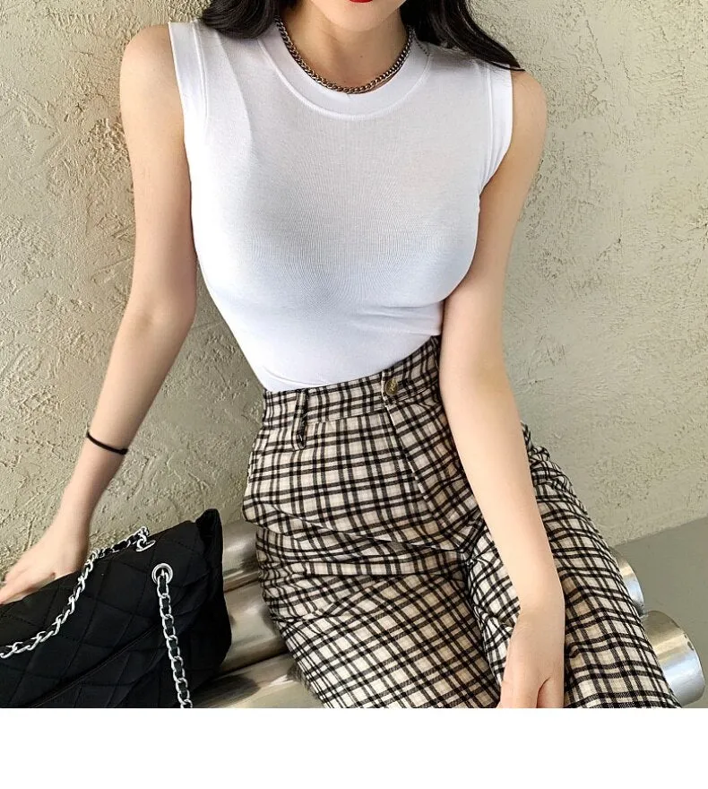 #PB Round Neck Ribbed Tank Top