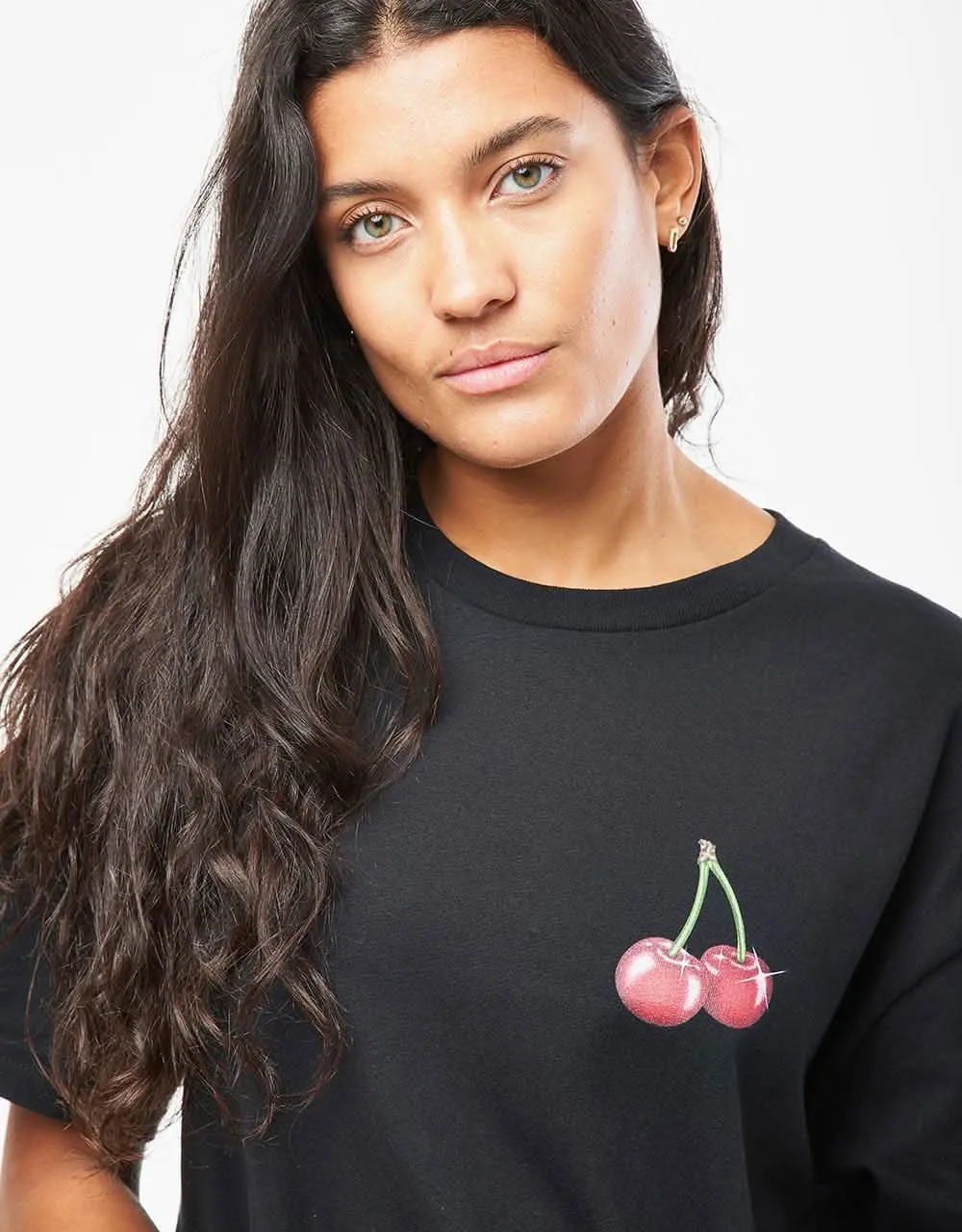Route One Cherries T-Shirt - Black
