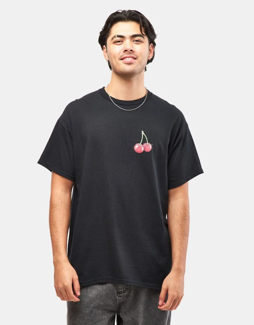 Route One Cherries T-Shirt - Black