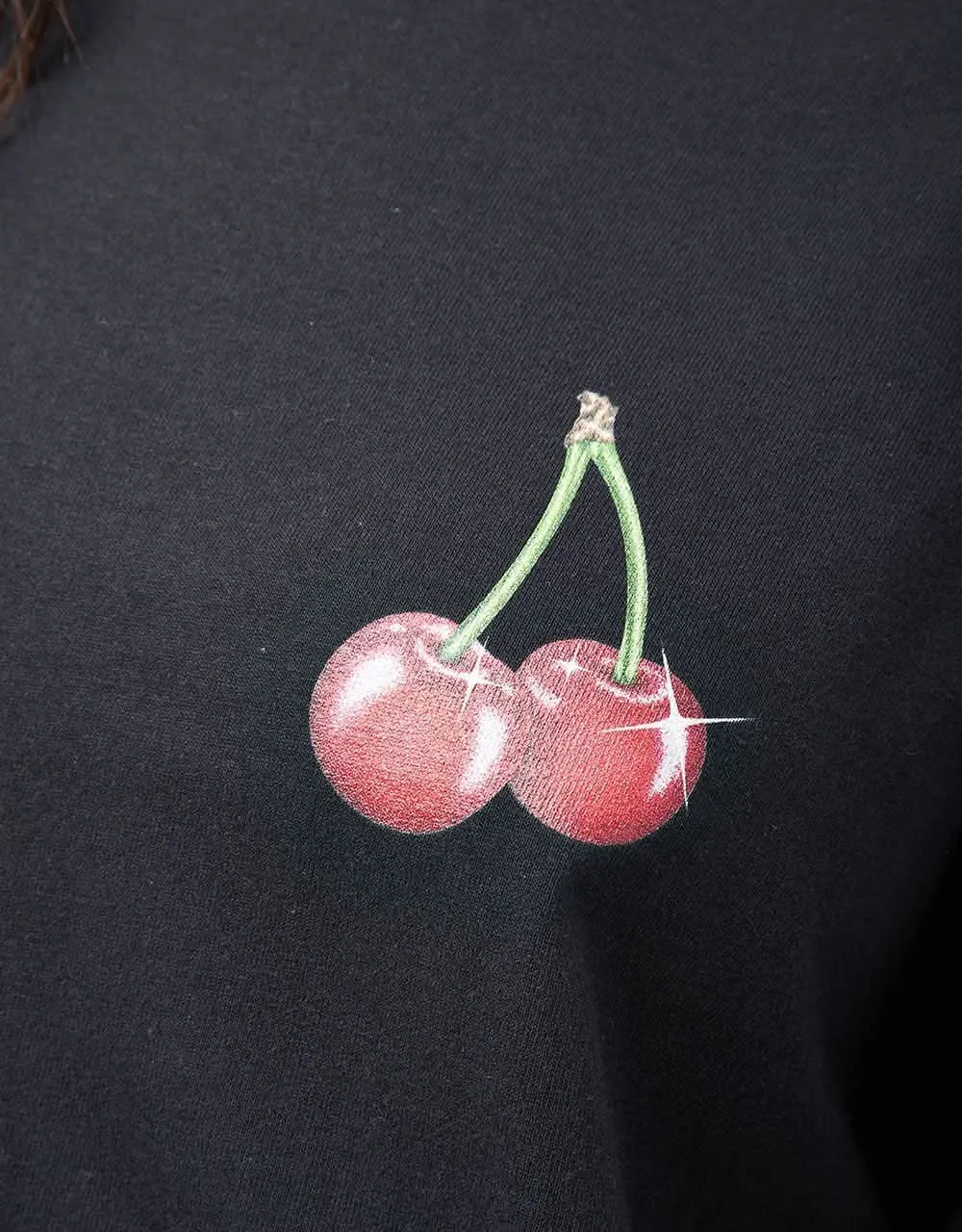 Route One Cherries T-Shirt - Black