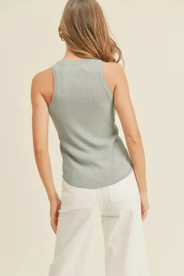 Seafoam Classic Ribbed Tank Top