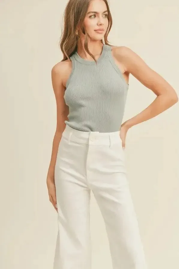 Seafoam Classic Ribbed Tank Top