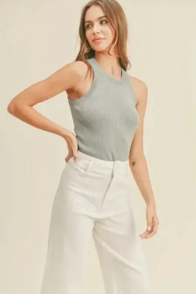 Seafoam Classic Ribbed Tank Top
