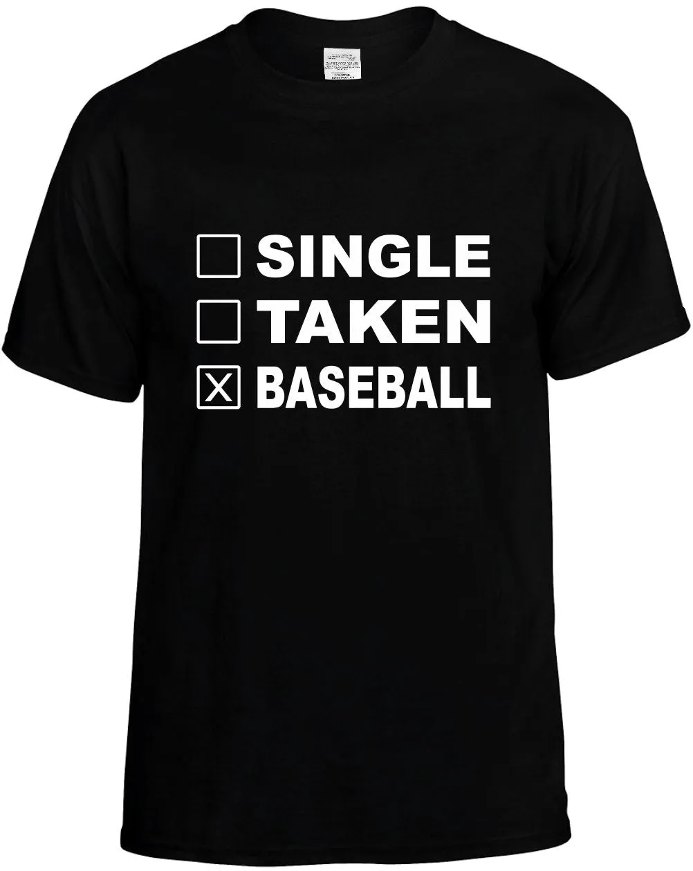 Single Taken Baseball Unisex T-Shirt Novelty Graphic Tee Shirt