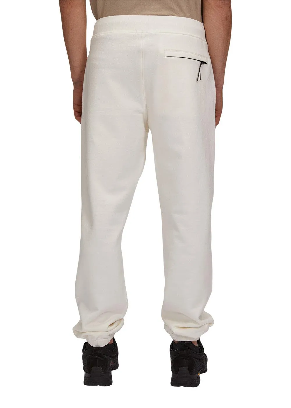 Sweatpants Jogging Pant Diagonal Raised Fleece - Gauze White