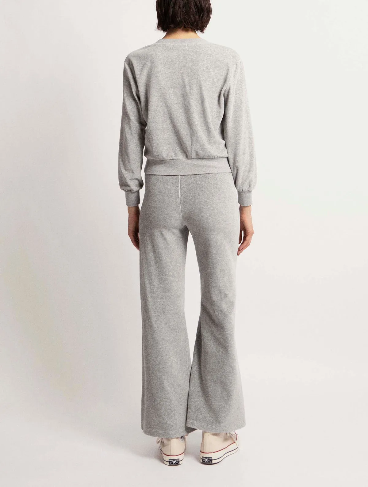 The Heather Velour Vari V-Neck Top