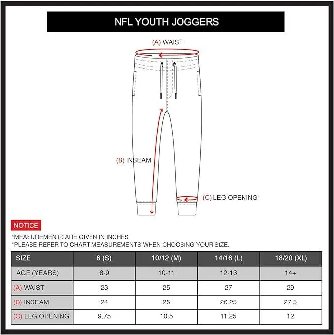 Ultra Game NFL Official Youth Super Soft Game Day Jogger Sweatpants, Los Angeles Chargers|Los Angeles Chargers