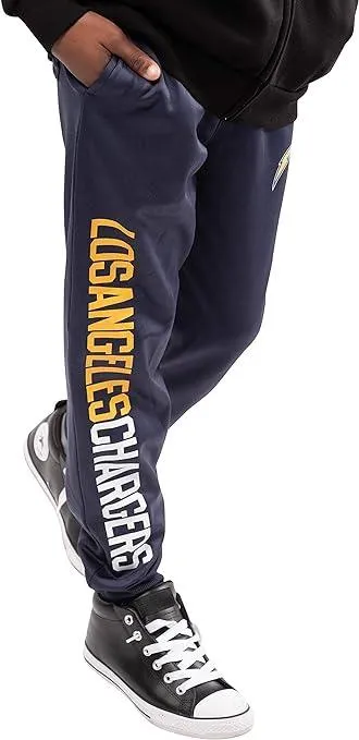 Ultra Game NFL Official Youth Super Soft Game Day Jogger Sweatpants, Los Angeles Chargers|Los Angeles Chargers