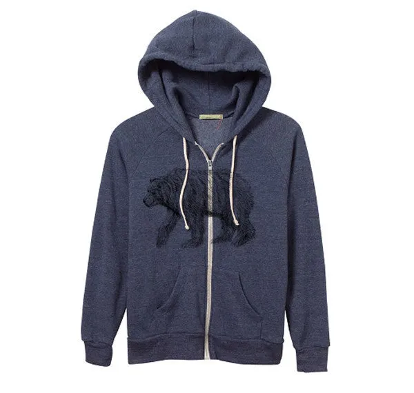 Unisex Eco-Navy Bear Hoodie
