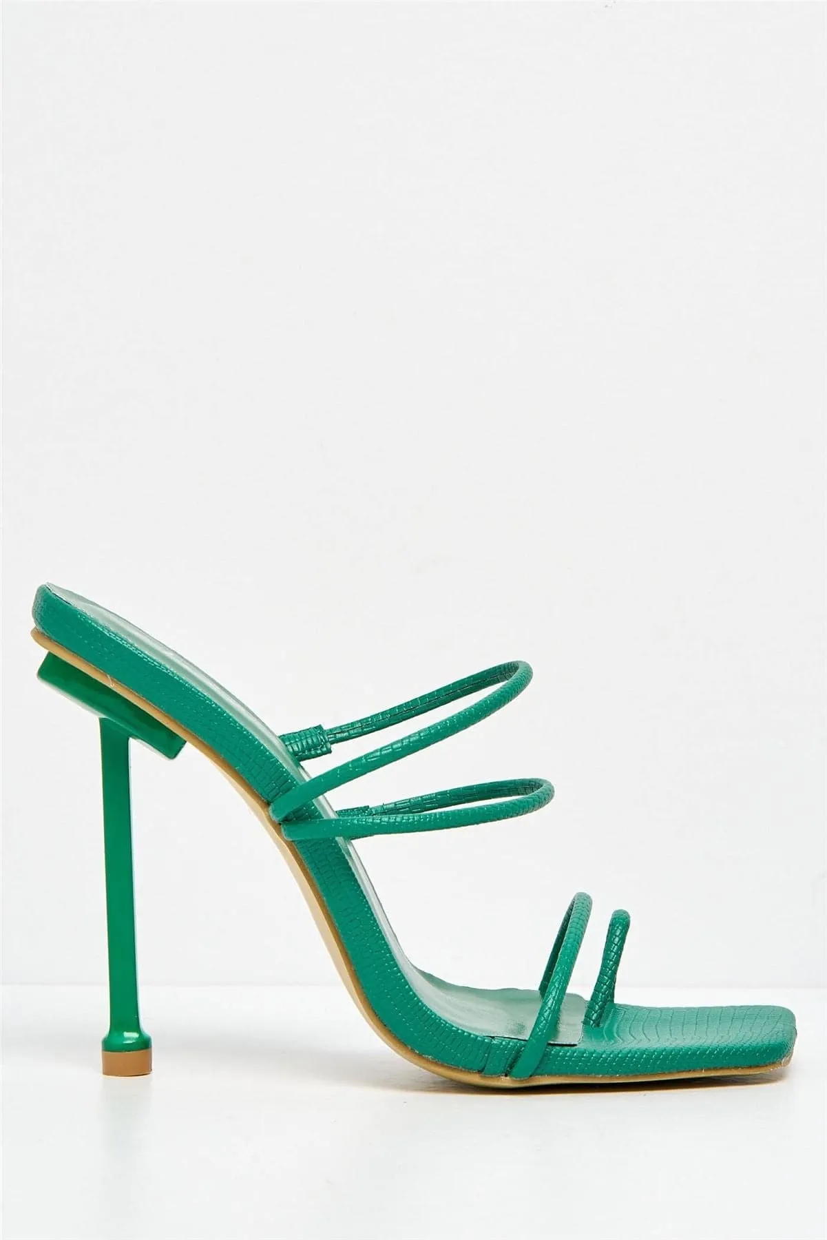 Vigo Strappy Mule in Green Lizard