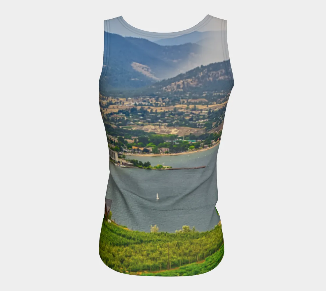 Women's All-Over Fitted Long Tank Top - Penticton Munson Mountain