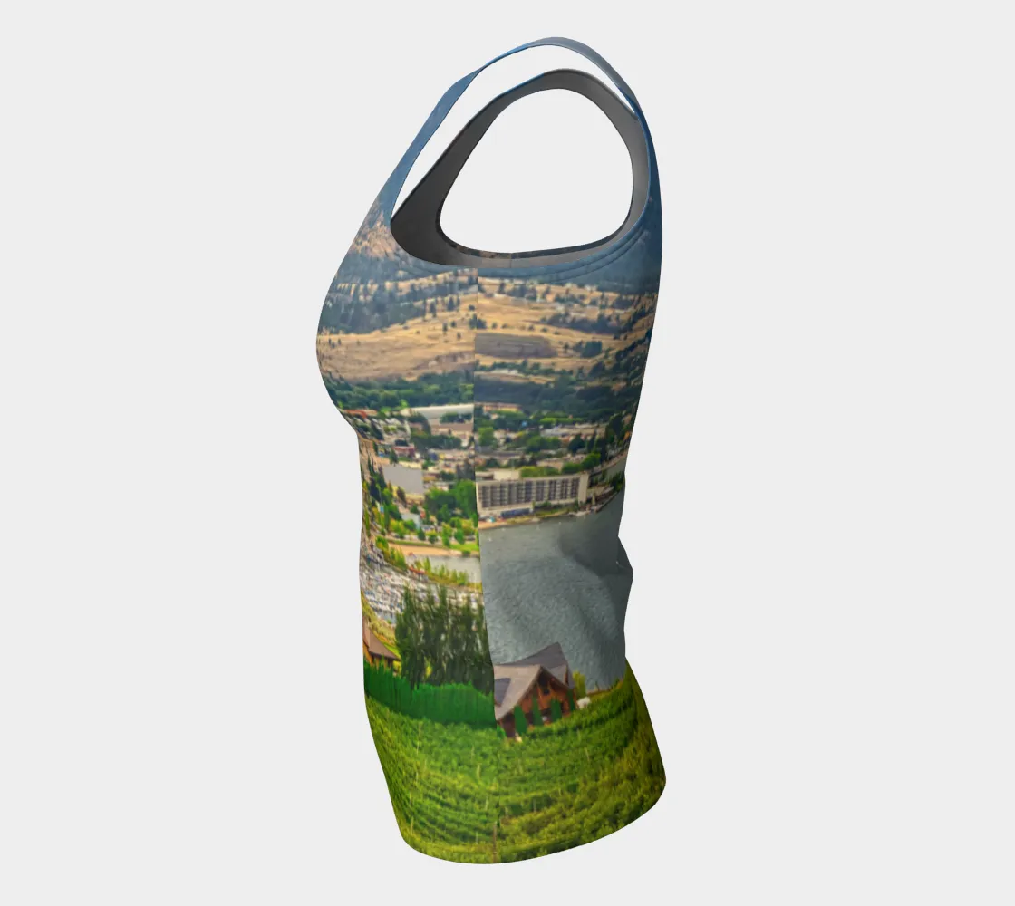 Women's All-Over Fitted Long Tank Top - Penticton Munson Mountain