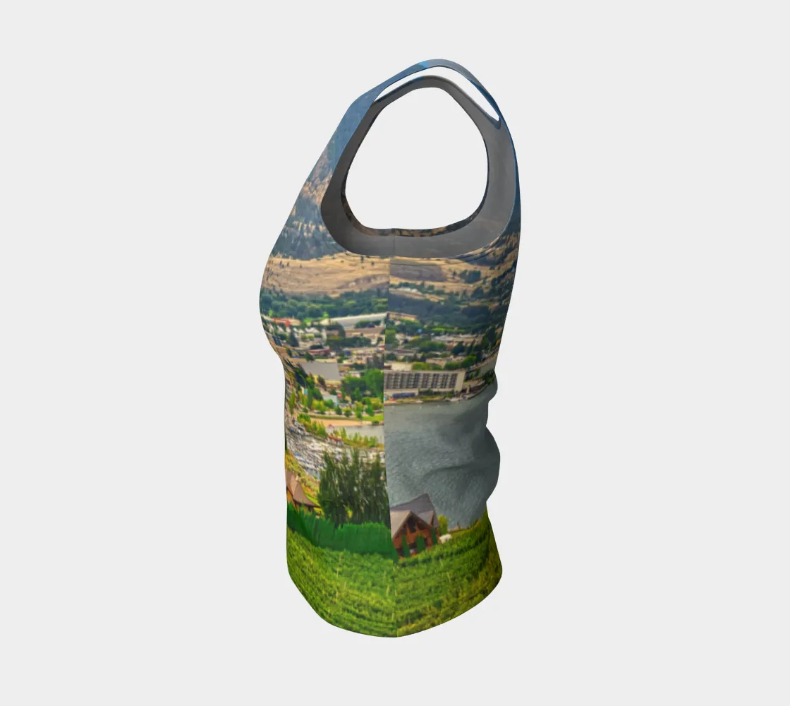 Women's All-Over Fitted Long Tank Top - Penticton Munson Mountain