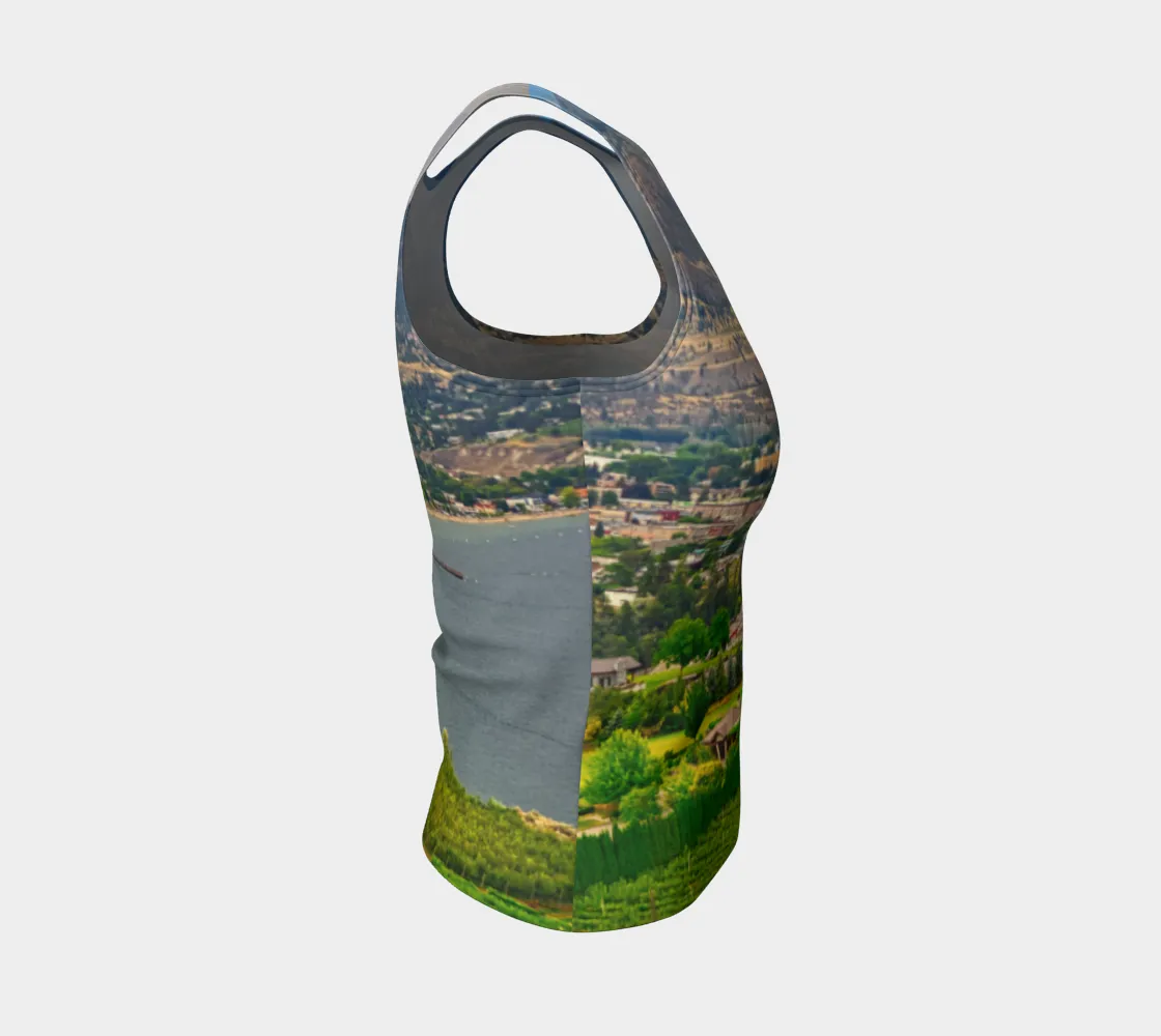 Women's All-Over Fitted Long Tank Top - Penticton Munson Mountain
