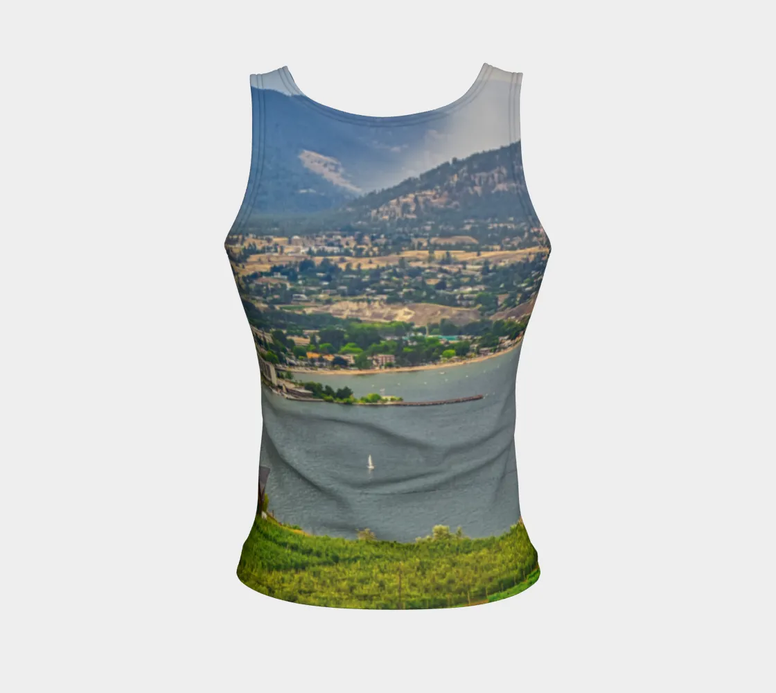 Women's All-Over Fitted Long Tank Top - Penticton Munson Mountain