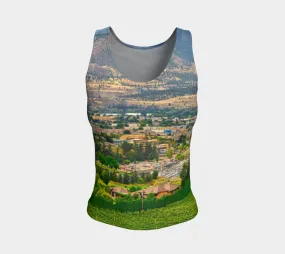 Women's All-Over Fitted Long Tank Top - Penticton Munson Mountain