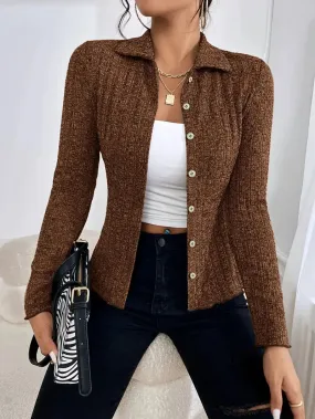 Women's Polyester Knit Cardigan