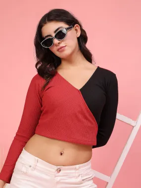 Women’s Waffle Texture Crop Top